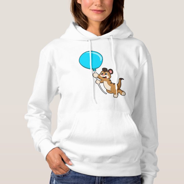 Meerkat med Balloon T Shirt (Framsida)