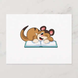 Meerkat med Bok Vykort