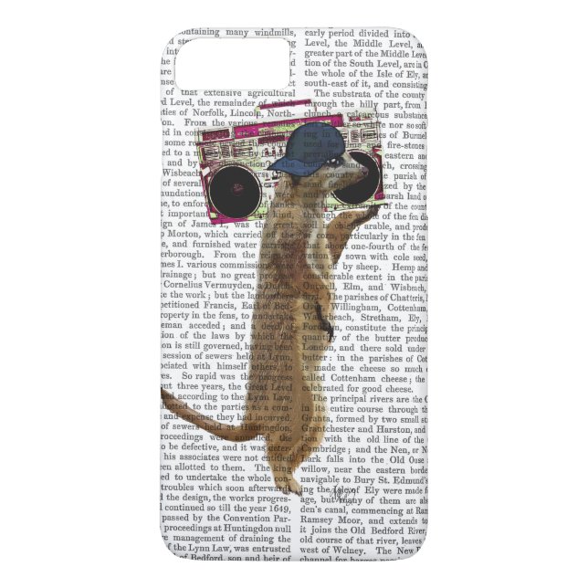 Meerkat med Boom Box Ghetto Blaster 2 Case-Mate iPhone Skal (Baksida)