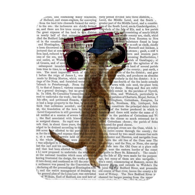 Meerkat med Boom Box Ghetto Blaster 2 Magnet (Vertikal)