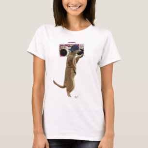 Meerkat med Boom Box Ghetto Blaster 2 Tee Shirt
