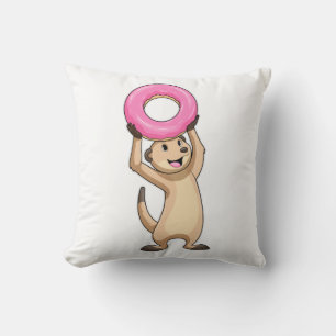 Meerkat med Donut Kudde