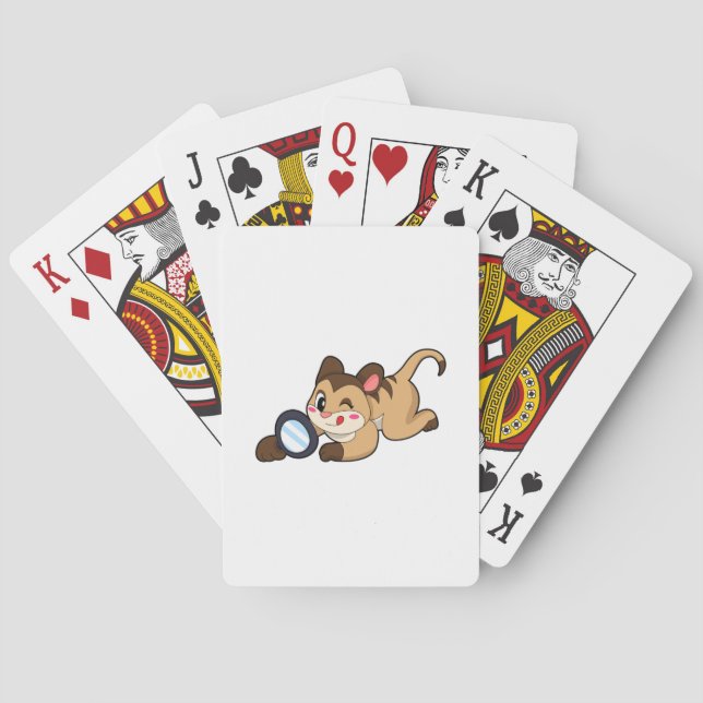 Meerkat med förstoringsglas casinokort (Baksidan)