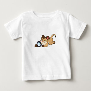 Meerkat med förstoringsglas t shirt