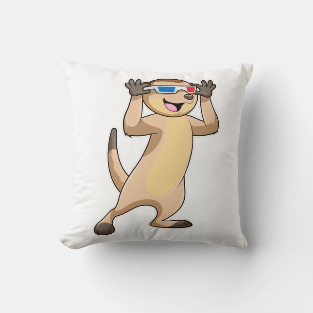 Meerkat med Glass Kudde (Framsida)