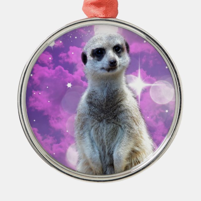 Meerkat med Gnistra Julgransprydnad Metall (Framsidan)