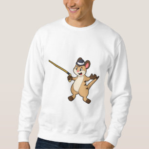Meerkat med Hat & Walking stick Lång Ärmad Tröja