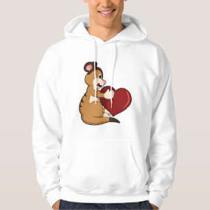 Meerkat med Heart Hoodie