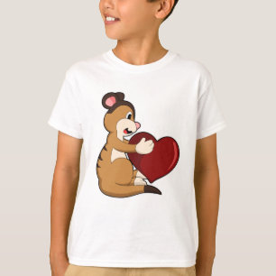 Meerkat med Heart T Shirt