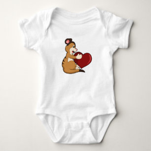 Meerkat med Heart T Shirt