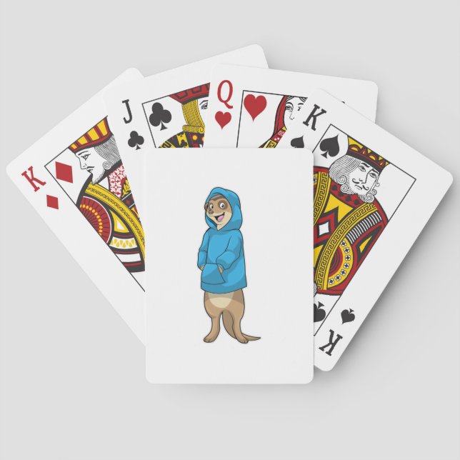 Meerkat med Hoodie Casinokort (Baksidan)