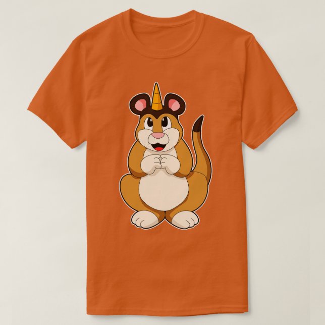 Meerkat med Horn T Shirt (Design framsida)