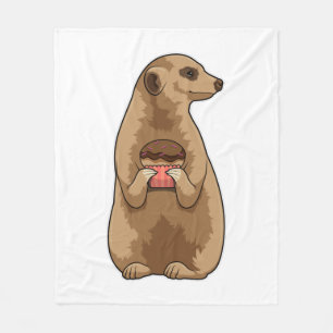 Meerkat med Muffin Fleecefilt