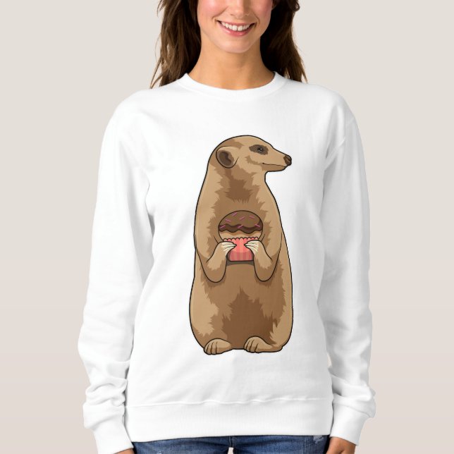 Meerkat med Muffin T Shirt (Framsida)