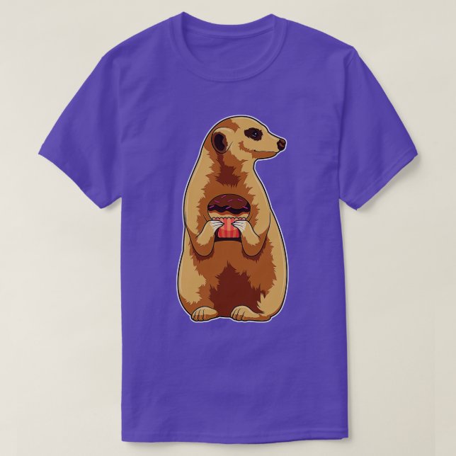 Meerkat med Muffin T Shirt (Design framsida)