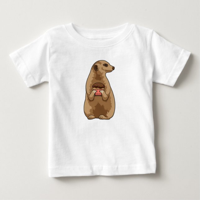 Meerkat med Muffin T Shirt (Framsida)
