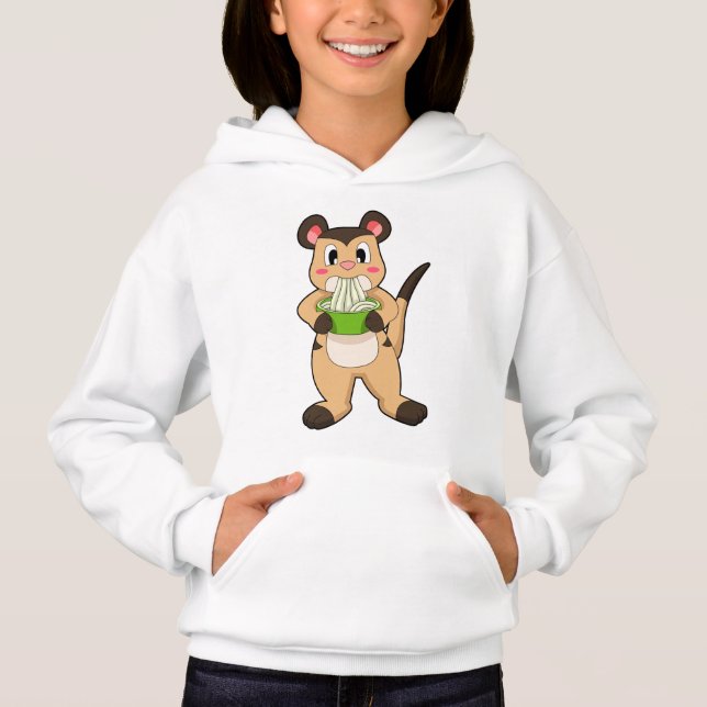 Meerkat med Ramen T Shirt (Framsida)