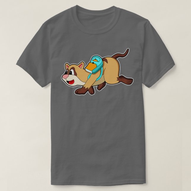 Meerkat med ryggsäck 2 t shirt (Design framsida)
