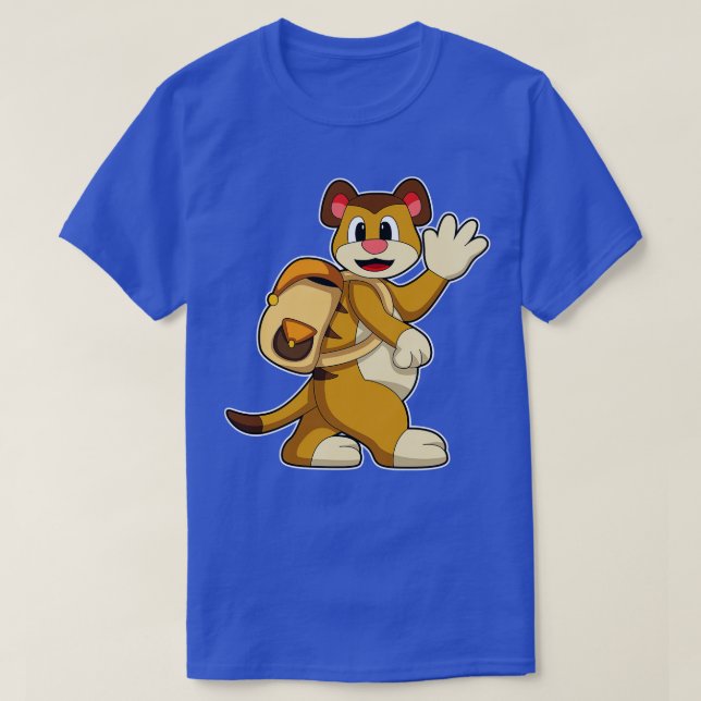 Meerkat med ryggsäck t shirt (Design framsida)