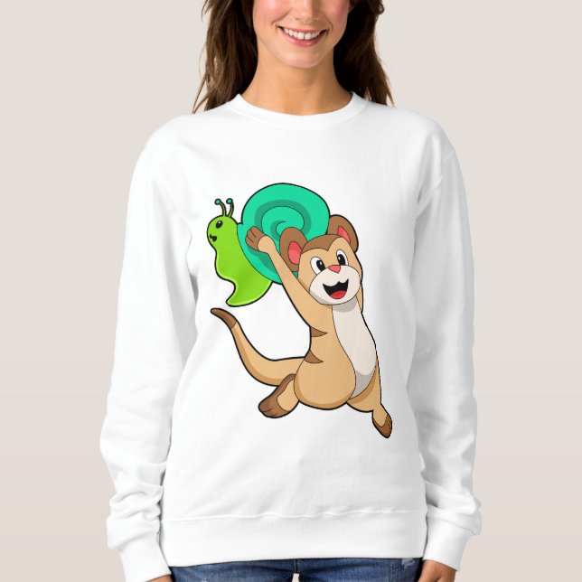 Meerkat med Snigel.PNG T Shirt (Framsida)