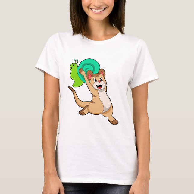 Meerkat med Snigel.PNG T Shirt (Framsida)
