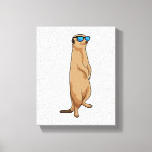 Meerkat med Sunglasses Canvastryck