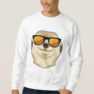 Meerkat med Sunglasses Lång Ärmad Tröja