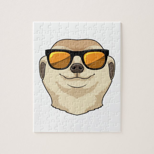 Meerkat med Sunglasses Pussel (Vertikal)