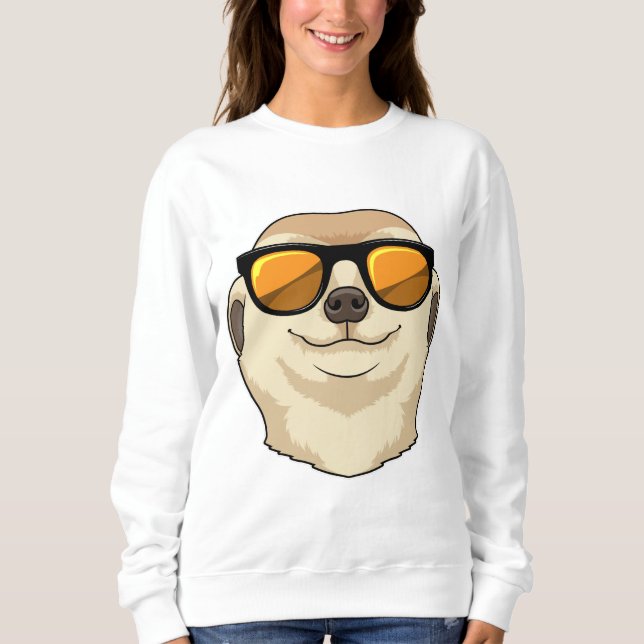 Meerkat med Sunglasses T Shirt (Framsida)