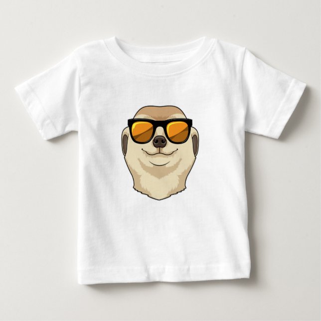 Meerkat med Sunglasses T Shirt (Framsida)