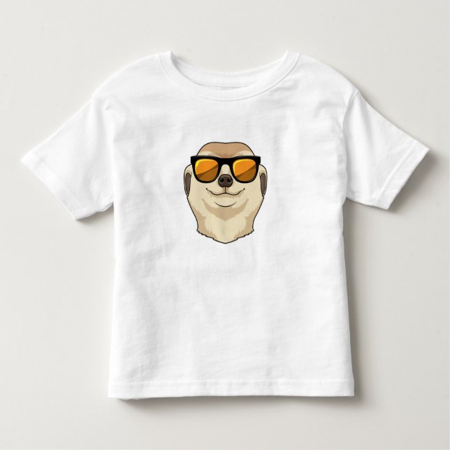 Meerkat med Sunglasses T Shirt (Framsida)