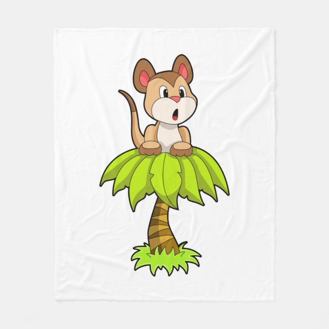 Meerkat med Träd Fleecefilt (Framsidan)