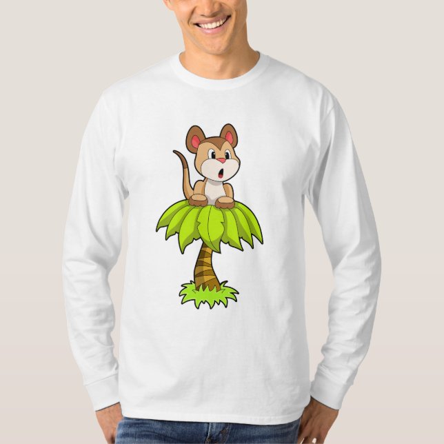 Meerkat med Träd T Shirt (Framsida)