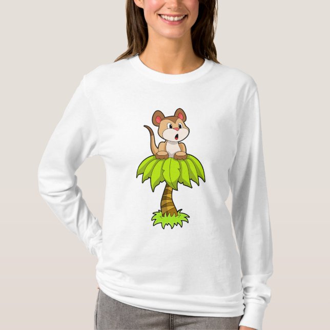 Meerkat med Träd T Shirt (Framsida)