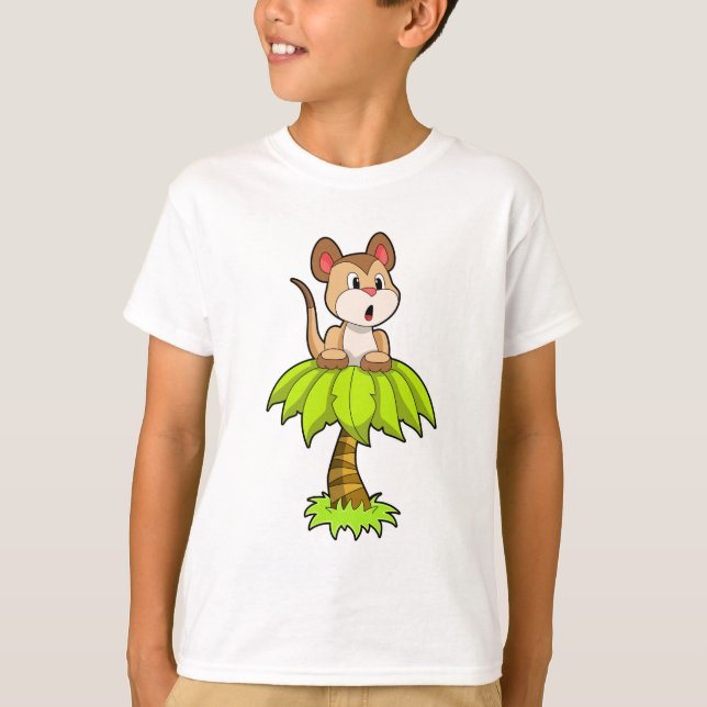 Meerkat med Träd T Shirt (Framsida)