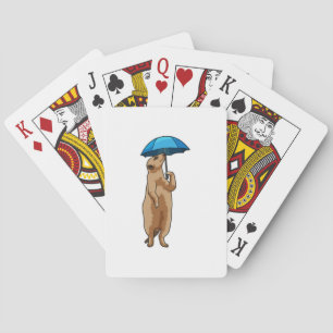 Meerkat med Umbrella Casinokort
