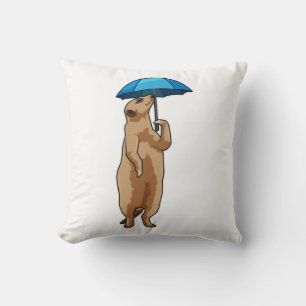 Meerkat med Umbrella Kudde