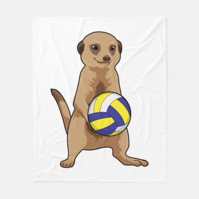 Meerkat med Volleyball Fleecefilt (Framsidan)