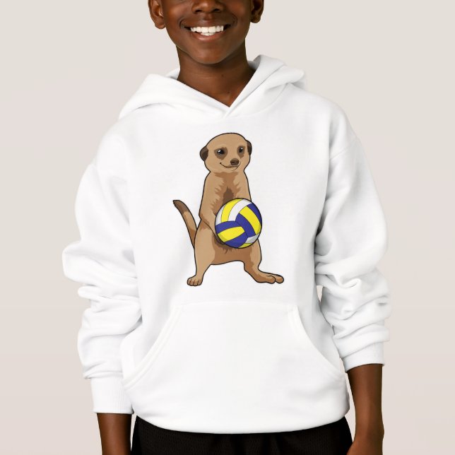Meerkat med Volleyball T Shirt (Framsida)