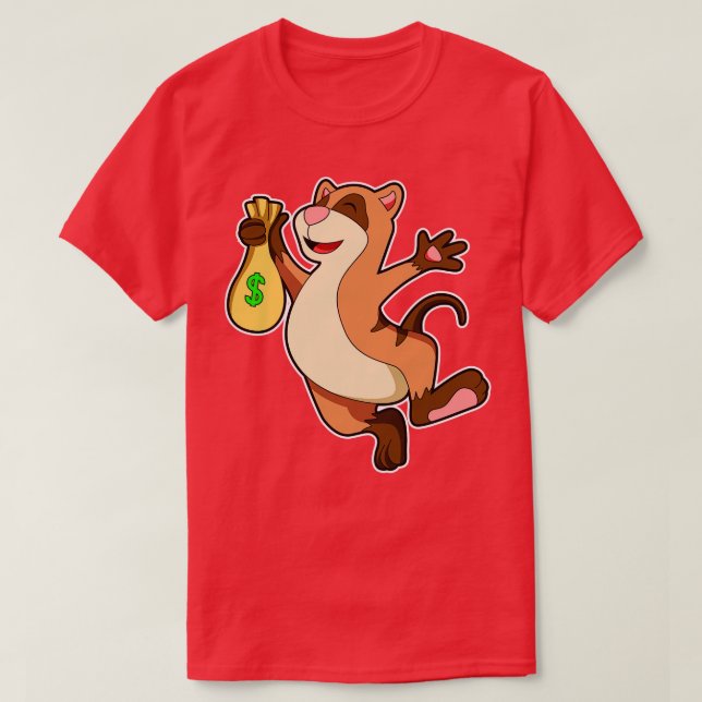 Meerkat med Wallet T Shirt (Design framsida)