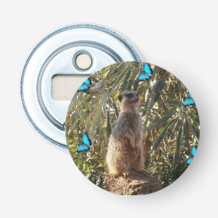 Meerkat och Blue Butterflies Flasköppnare