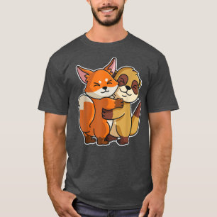 Meerkat och Fo Cute Animals for Women Animal Huggi T Shirt