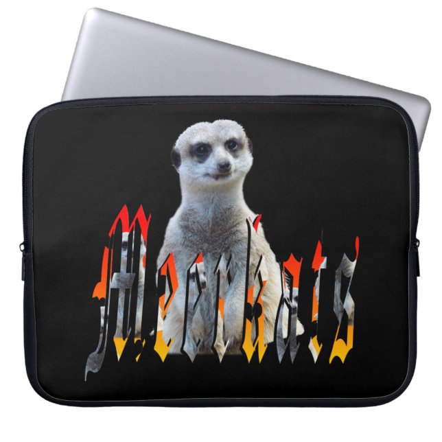 Meerkat och Meerkat Logotyp Laptop Sleeve (Framsidan)