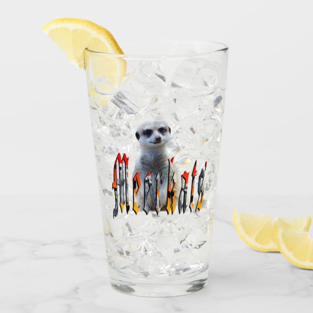 Meerkat och Meerkats Bild Logotyp Glaskopp (Framsida Ice)