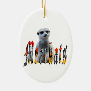 Meerkat och Meerkats Bild Logotyp Julgransprydnad Keramik