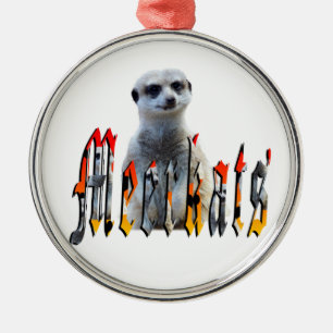 Meerkat och Meerkats Bild Logotyp Julgransprydnad Metall