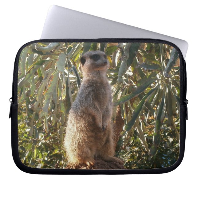 Meerkat on Guard Duty Laptop Sleeve (Framsidan)