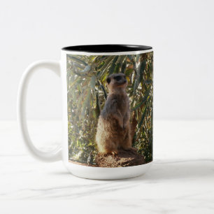 Meerkat on Guard Duty Två-Tonad Mugg