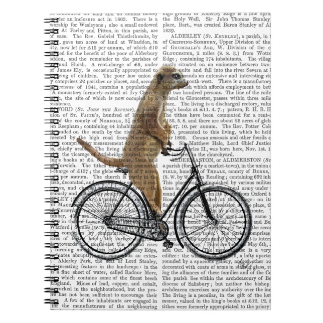 Meerkat på Bicycle Anteckningsbok Med Spiral (Framsidan)