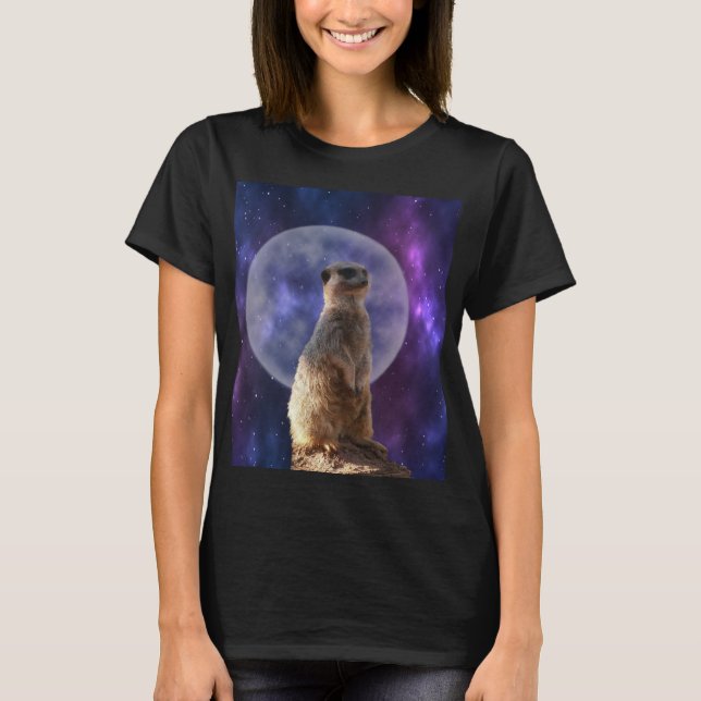Meerkat på blå full månnatt, tröja (Framsida)